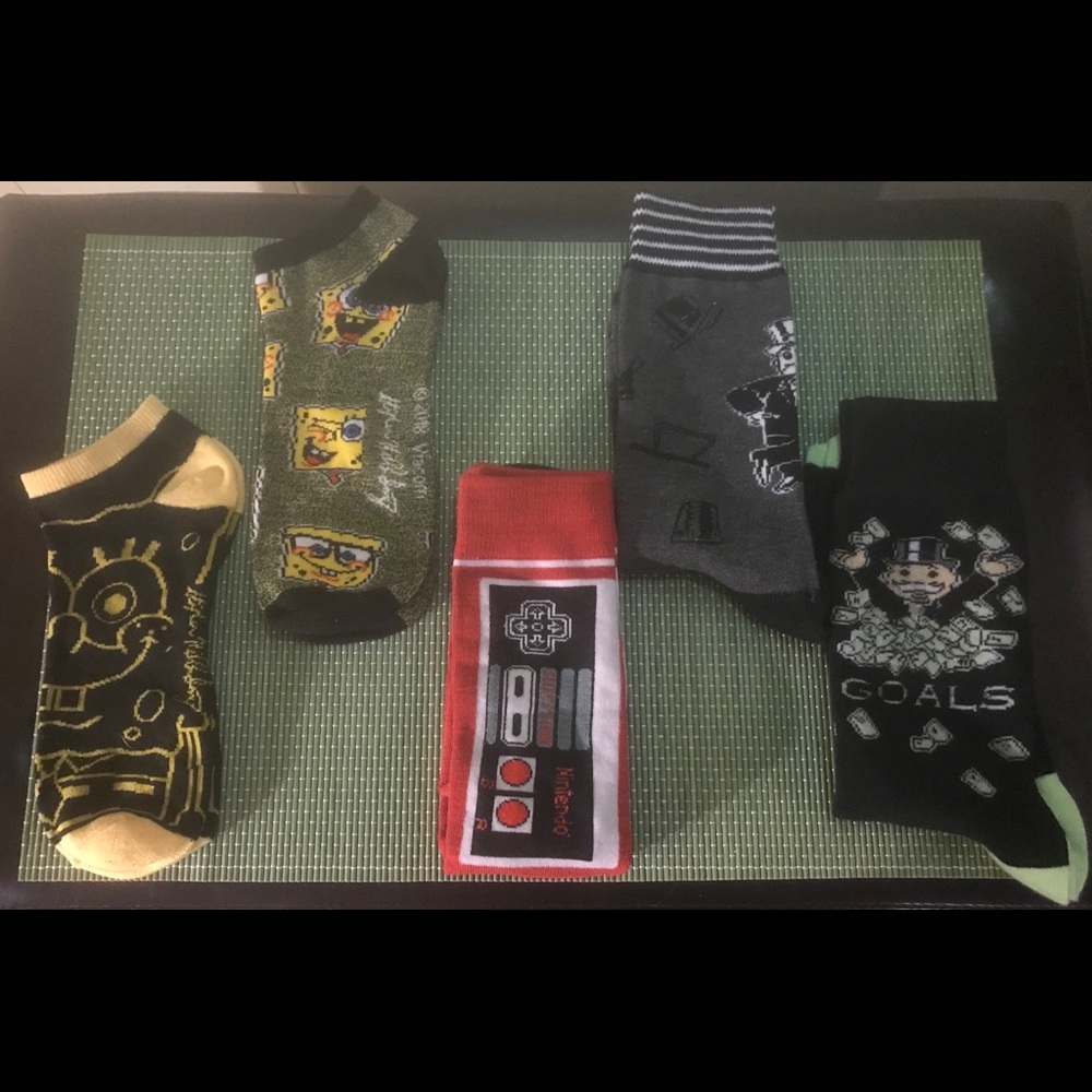 Five Pairs of Themed Socks
